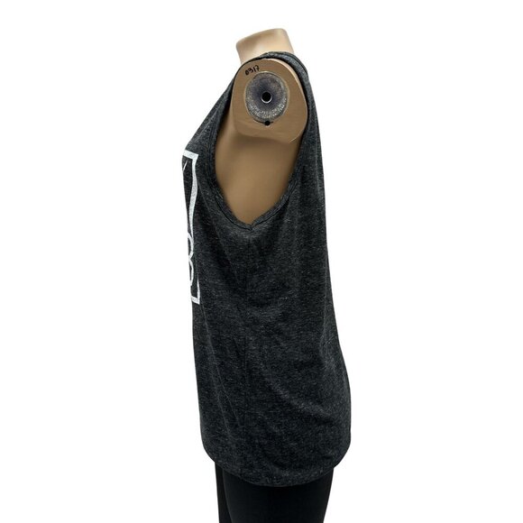 Santa‎ Barbara Charcoal Gray Tunic Tank Top Relax Sleeveless Logo Print Women S - Picture 5 of 10